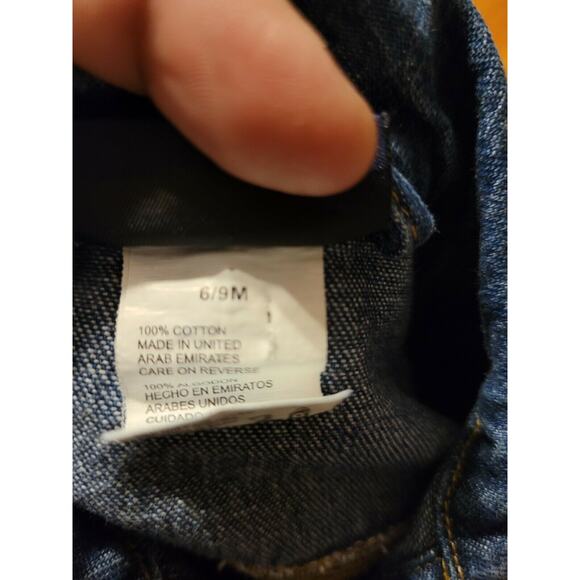 Custom Denim Blue Jean Jacket With Ironed/Stitched Crosses - Picture 5 of 5